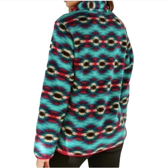Patagonia Aztec Boho Synchilla Fleece Snap T Pullover Small - Picture 4 of 15